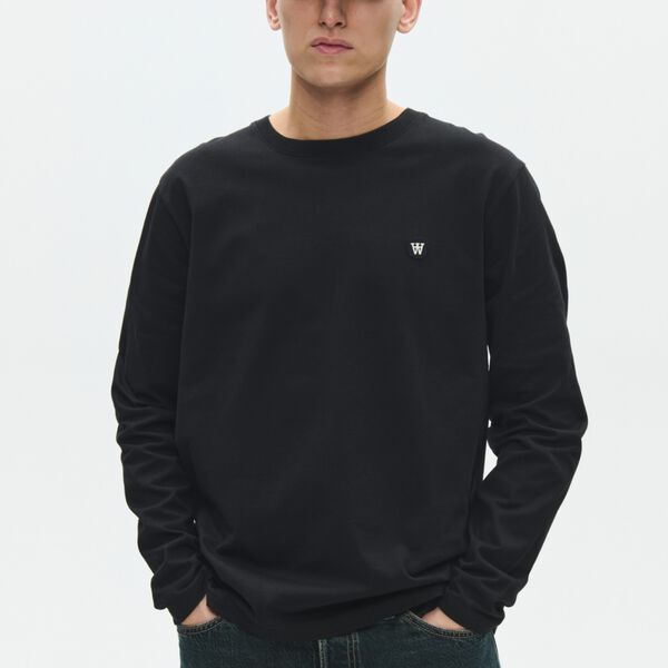 WWAce LS Tee, black beauty, Wood Wood