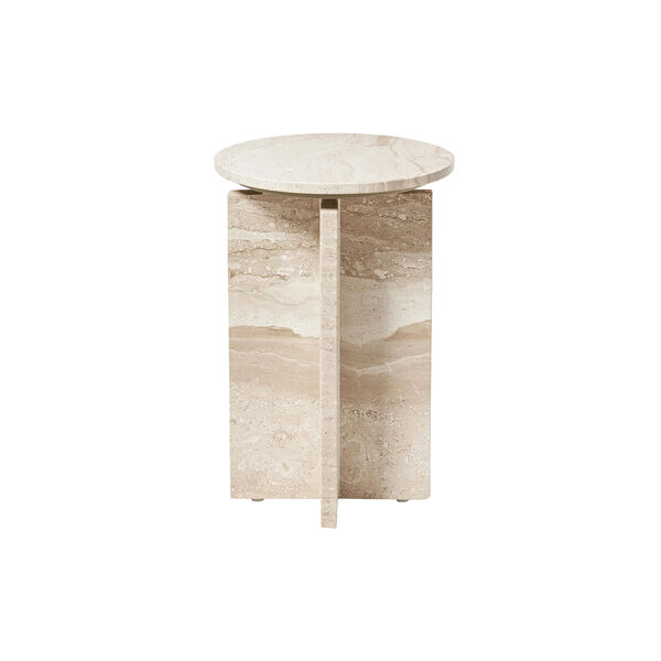 Marisa Side Table, travertine beige Marisa Side Table, travertine beige, Westwing Collection