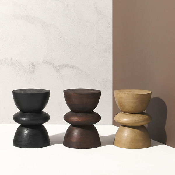 Benno Round Side Table, mango wood, Westwing Collection