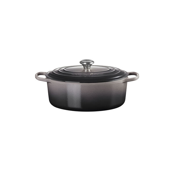Signature cast iron oval casserole &Oslash; 31 cm, flint, Le Creuset