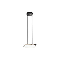 INLAY S2 DISC Pendant, matt black/satin gold, LIGHT-POINT
