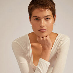 EANNA recycled medium hoops, silver-plated, Pilgrim