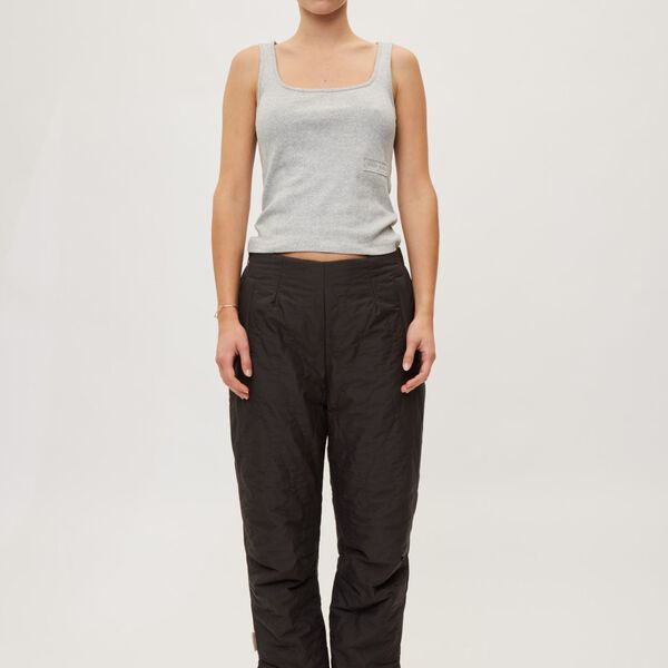 Quilted Trousers Field, almost black, Rethinkit