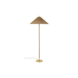 9602 Floor Lamp, brass/bamboo, GUBI