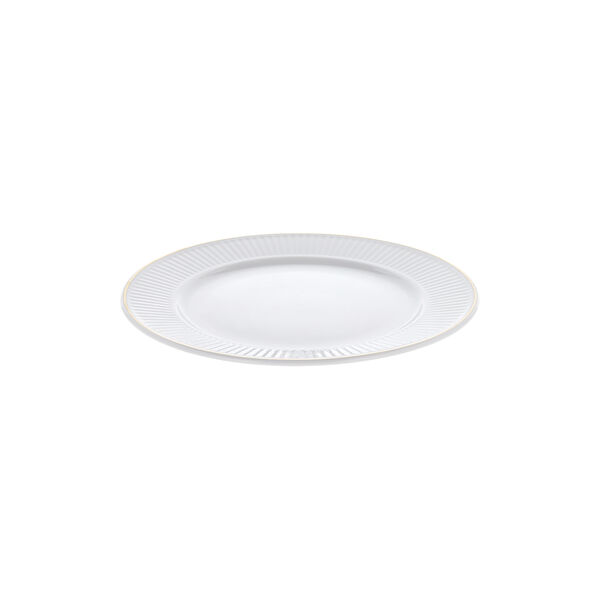 Plissé Plate Ø 28 cm, white/gold, Pillivuyt