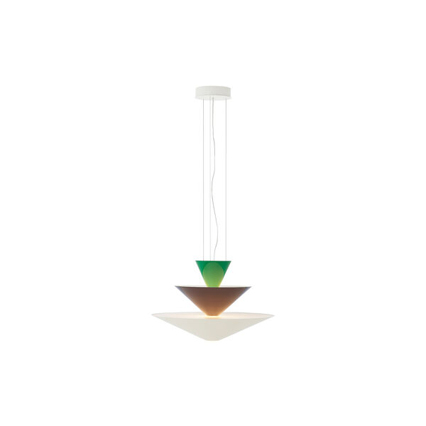 Gio LN14 Pendant, signal green/deep blue/ecru white, &Tradition