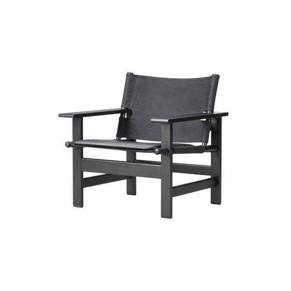 The Canvas Chair, black lacquered oak/black, Fredericia Furniture