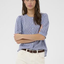 AzraPW Shirt, blue wallpaper print, Part Two