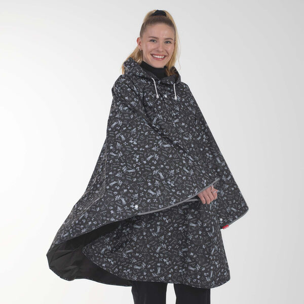 The Moomins Garden Raincoat, black, Muurla
