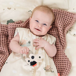 Dotti Sensory Rattle With Teether, sand, Done by Deer