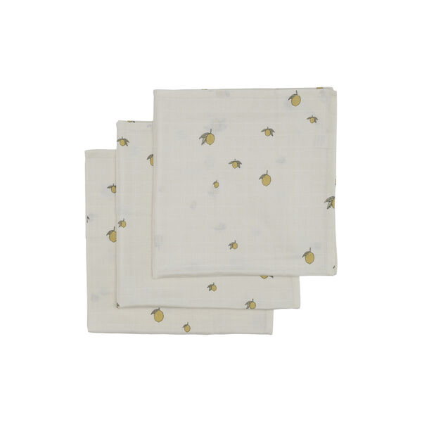 3-pack Muslin Cloth, lemon, Konges Sl&oslash;jd