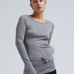 Jade Blouse, grey melange, Seamless Basic