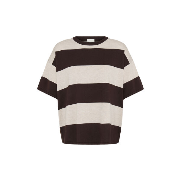 IHLULS Pullover, wide stripe chocolate torte, ICHI