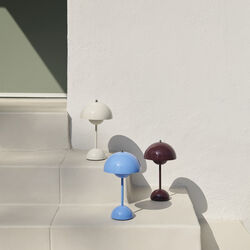 Flowerpot VP9 Portable Table Lamp, swim blue, &Tradition