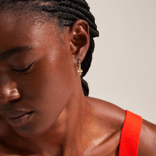 DAGMAR Huggie Earrings, gold plated, Pilgrim