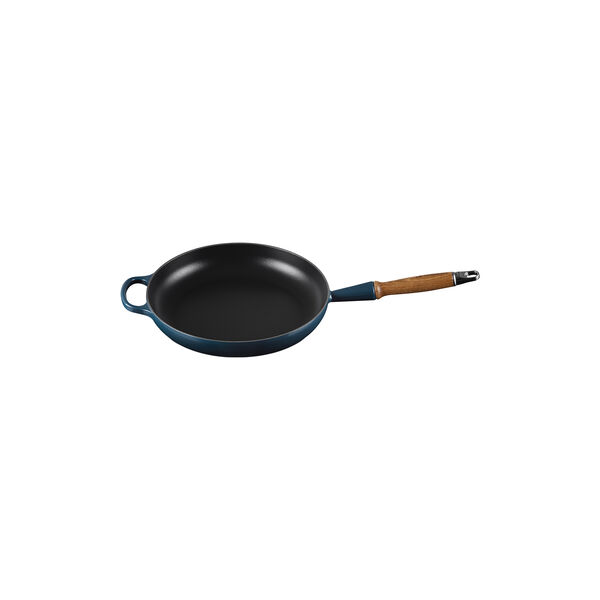 Signature cast iron frying pan with wooden handle &Oslash; 28 cm, nuit, Le Creuset