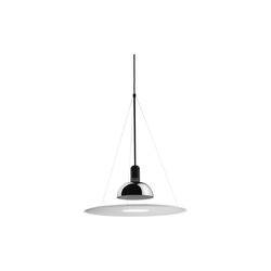 Frisbi Suspension Lamp, black/steel, Flos