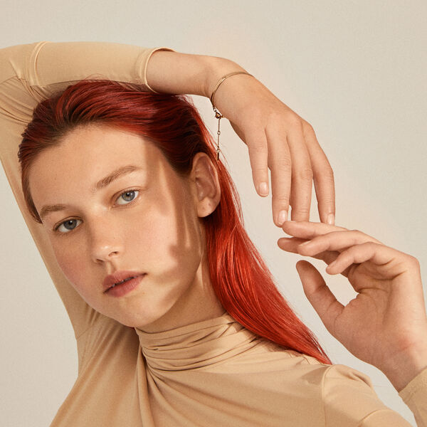 JOANNA flat snake chain bracelet gold-plated, Pilgrim