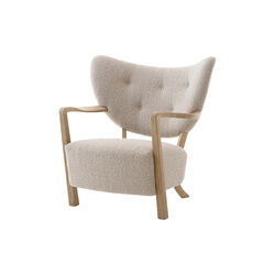 Wulff ATD2 Lounge Chair and ATD3 Pouf, Karakorum 003/oiled oak, &Tradition
