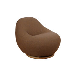Gem Lounge Chair with Swivel Base, umber brown, Cane-line