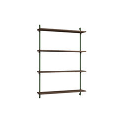 Wall Shelving Medium, smoked oak/pine green, MOEBE