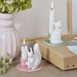 Sweet Stories Large Fox Candlestick, spruce, Dottir Nordic Design