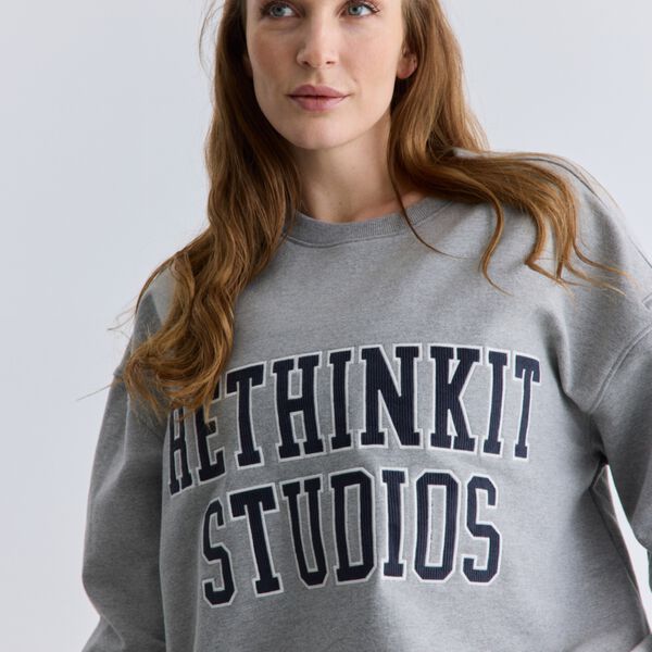 Sweat Shirt Logo, grey melange, Rethinkit