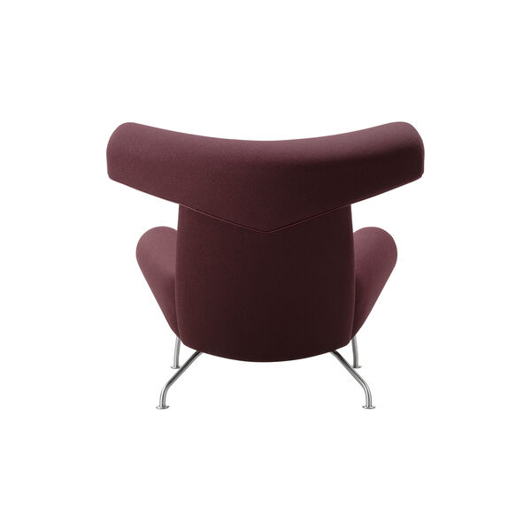 Wegner Ox Chair | Indian Red | Lounge Chair + Ottoman, Fredericia Furniture