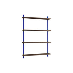 Wall Shelving Medium, smoked oak/deep blue, MOEBE