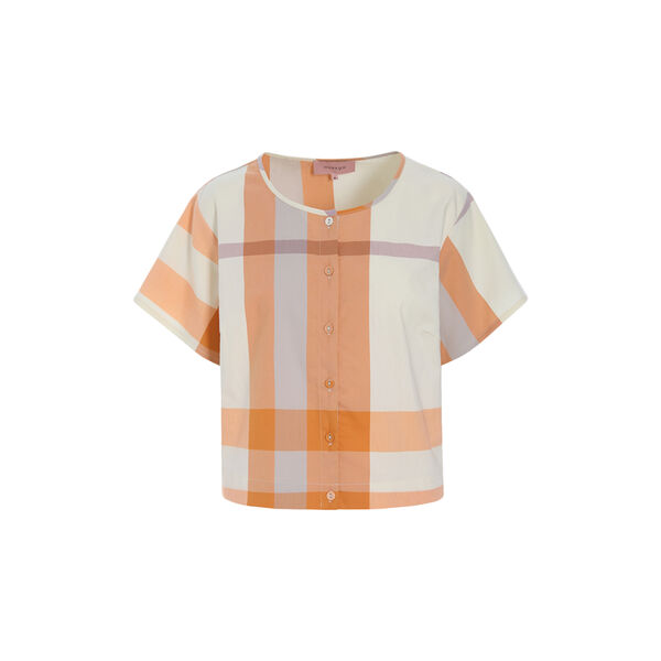 Frankie Shirt, orange checked, HUNK&Oslash;N