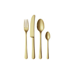 Copenhagen Cutlery Set 4 parts, matte gold, Georg Jensen