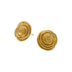 Rose Earsticks Large, gold plated, Pernille Corydon Jewellery
