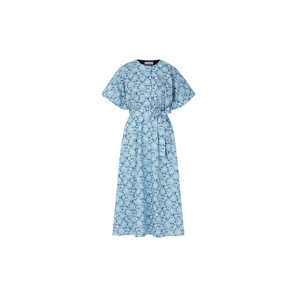 Printed Cotton Midi Dress, midnight blue, Rich & Royal