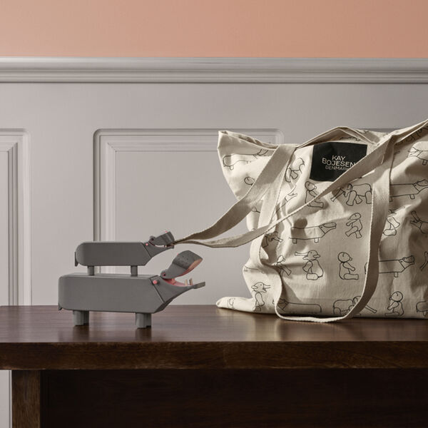 Hippo liliput, grey, Kay Bojesen Denmark