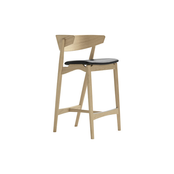 Sibast No 7 Bar Chair, white oiled oak/black, Sibast Furniture
