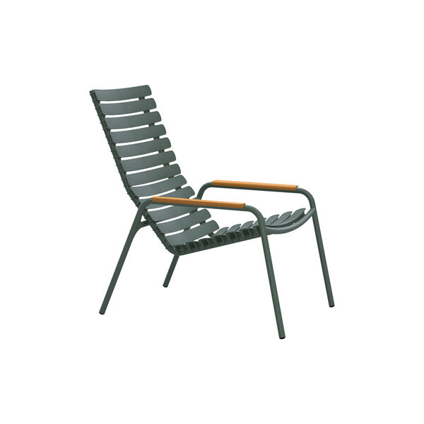 ReCLIPS Bamboo Lounge Chair, olive green, HOUE