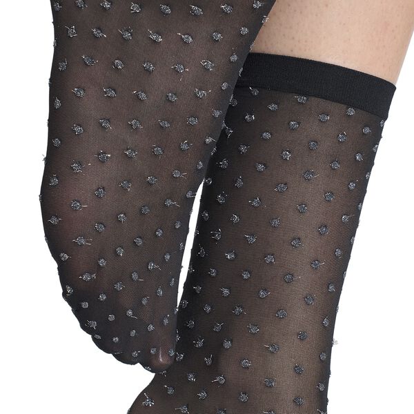 Shimmer Dots Socks, black/silver, Wolford