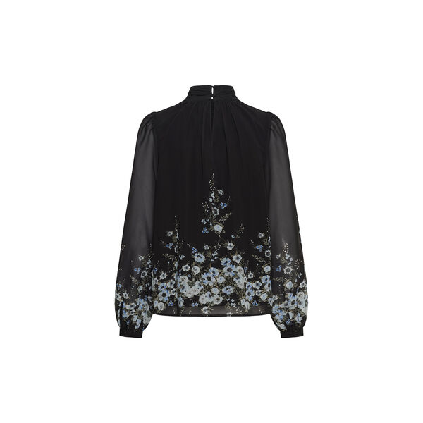 UrsanneSZ Blouse, black luna roses, Saint Tropez
