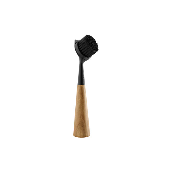 Dish brush oak/nylon, black, Eva Solo