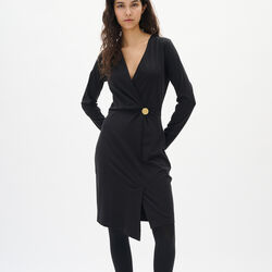 KaseyIW Fake Wrap Dress, black, InWear