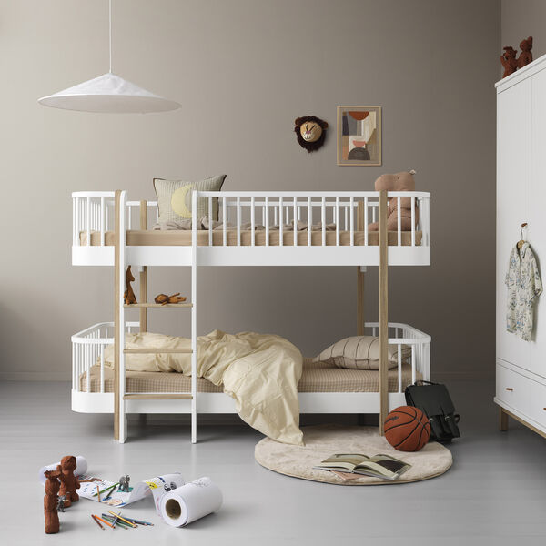 Wood Wardrobe 3 Doors, white/oak, Oliver Furniture