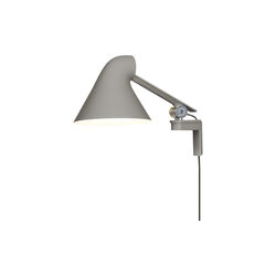 NJP Short Wall Lamp, light grey, Louis Poulsen