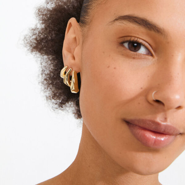 PRESENCE earrings, gold plated, Pilgrim
