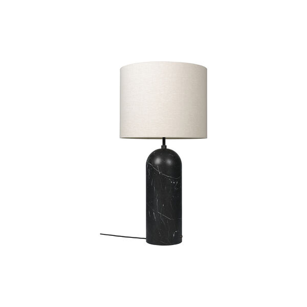 Gravity XL Floor Lamp, black marble/canvas, GUBI