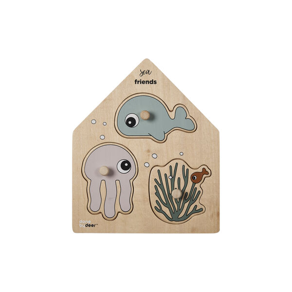 Sea Friends Peg Puzzle, multi colour, Done by Deer