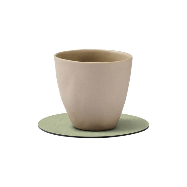 Nupo glass mat Circle, olive green, LIND DNA