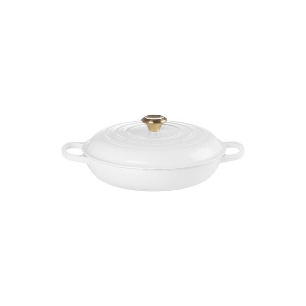 Signature cast iron buffet pot 30 cm, white, Le Creuset