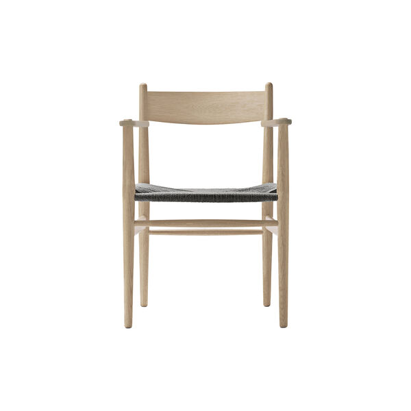 CH37 Dining Chair, soap treated oak/black, Carl Hansen & Søn