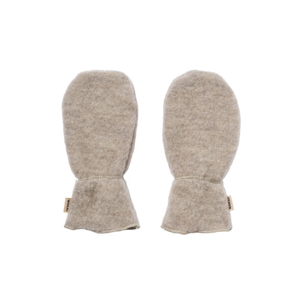 Wool Fleece Miitens Jay, khaki melange, Wheat