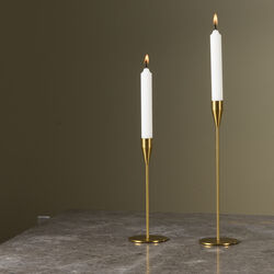 Venus/Jupiter Candle holders 2-pack, brass, Piet Hein